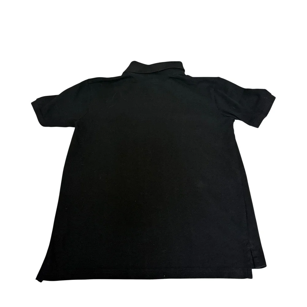 The Childrens Place Kids XL 14 Black Short Sleeve Pique Polo Shirt 100% Cotton
